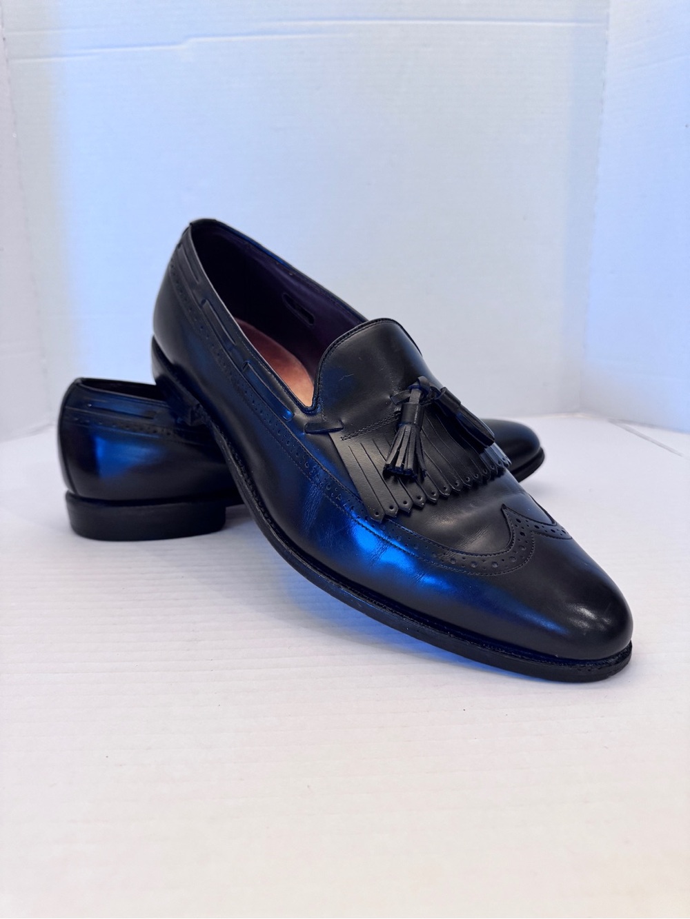 Allen Edmonds Shoes Black Mens Size 15 Mansfield Tassel Loafers Wingtip